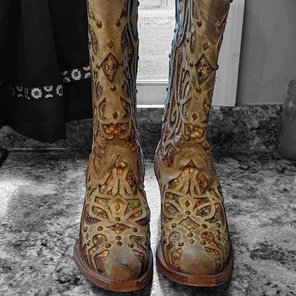 Corral Turquoise Handcrafted Boots - Picture 2 of 6